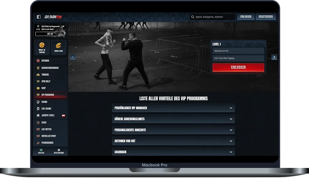 Glorion Casino VIP-Programm